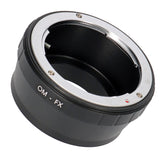 Objektivadapter Olympus OM an Fuji FX Mount Kameragehäuse