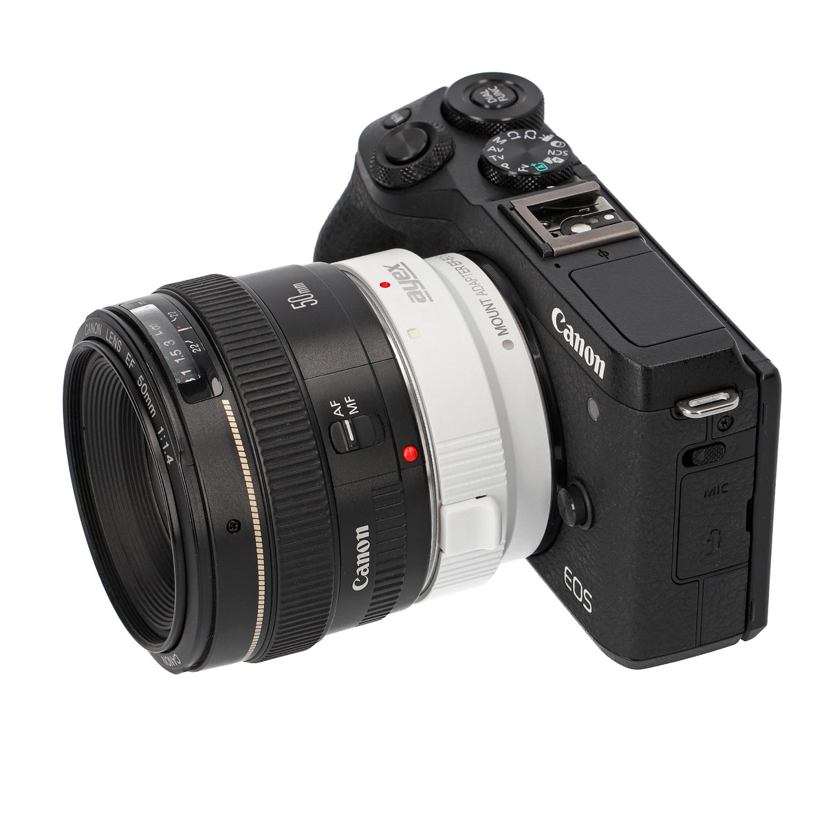 Objektivadapter für Canon EF an Canon EOS M Autofokus EF-EOS M Weiß