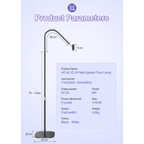 UV-Lash-Lampe Beauty Light 360° Touch-Dimmung 5 Lichtstufen Fußschalter Brille