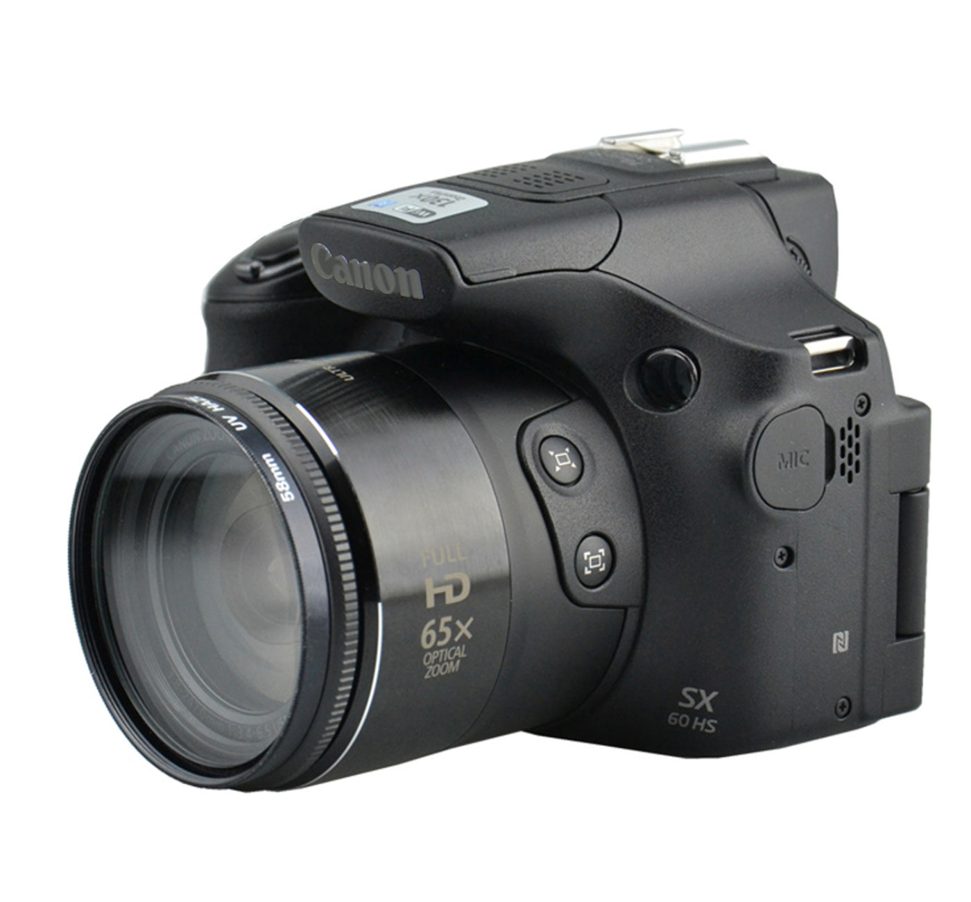 Objektivadapter 58mm Zubehör an Canon PowerShot SX70/60/50/520HS Kameras