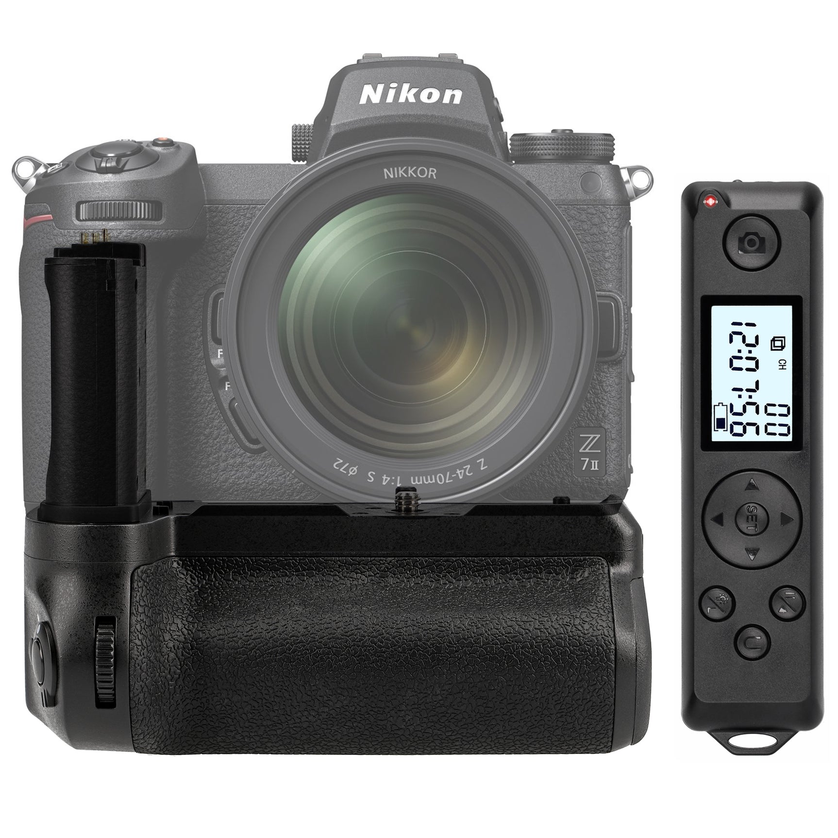 Batteriegriff für Nikon Z7 II & Z6 II inkl. Timer Fernauslöser ersetzt MB-N11 Kamera Hochformat Handgriff