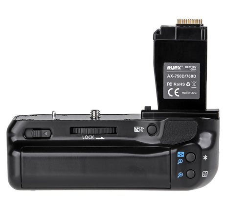 Batteriegriff für Canon EOS 760D 750D IX8 T6S T6I Ersatz für BG-E18 Optimal für Hochformat