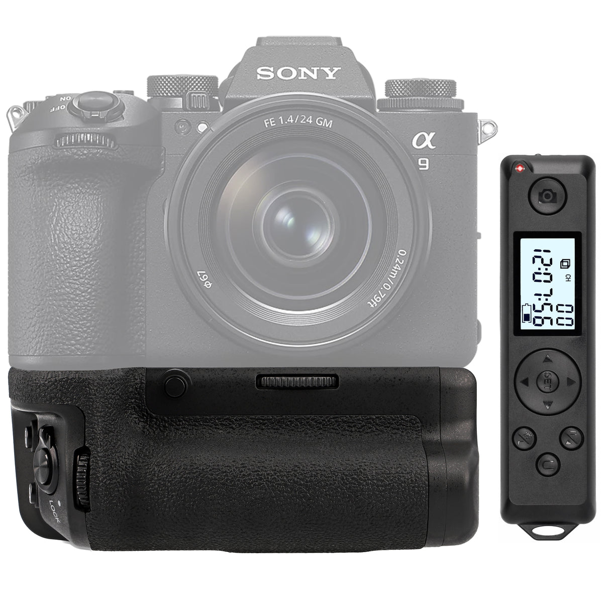 Batteriegriff für Sony A9 III & A1 II ersetzt VG-C5 mit Timer-Fernauslöser Hochformat Multifunktions Handgriff