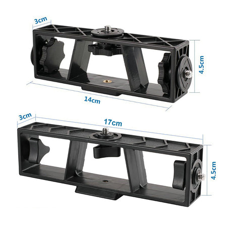 Halterung mit dreifachen 1/4 Zoll Gewinde Kamerahalter für flexible Multi-Kamera-Setups