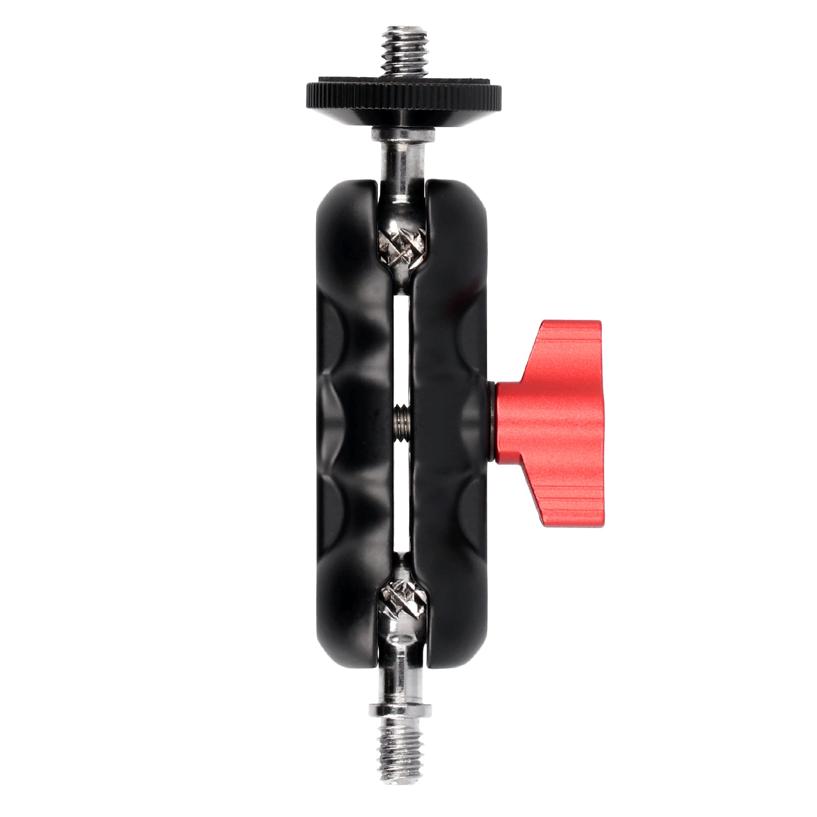 Metall Doppel-Kugelkopf aus Aluminium - Magic Arm Adapter 1/4 Zoll für Kamera & Zubehör