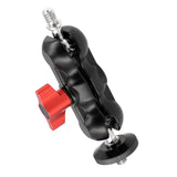 Metall Doppel-Kugelkopf aus Aluminium - Magic Arm Adapter 1/4 Zoll für Kamera & Zubehör