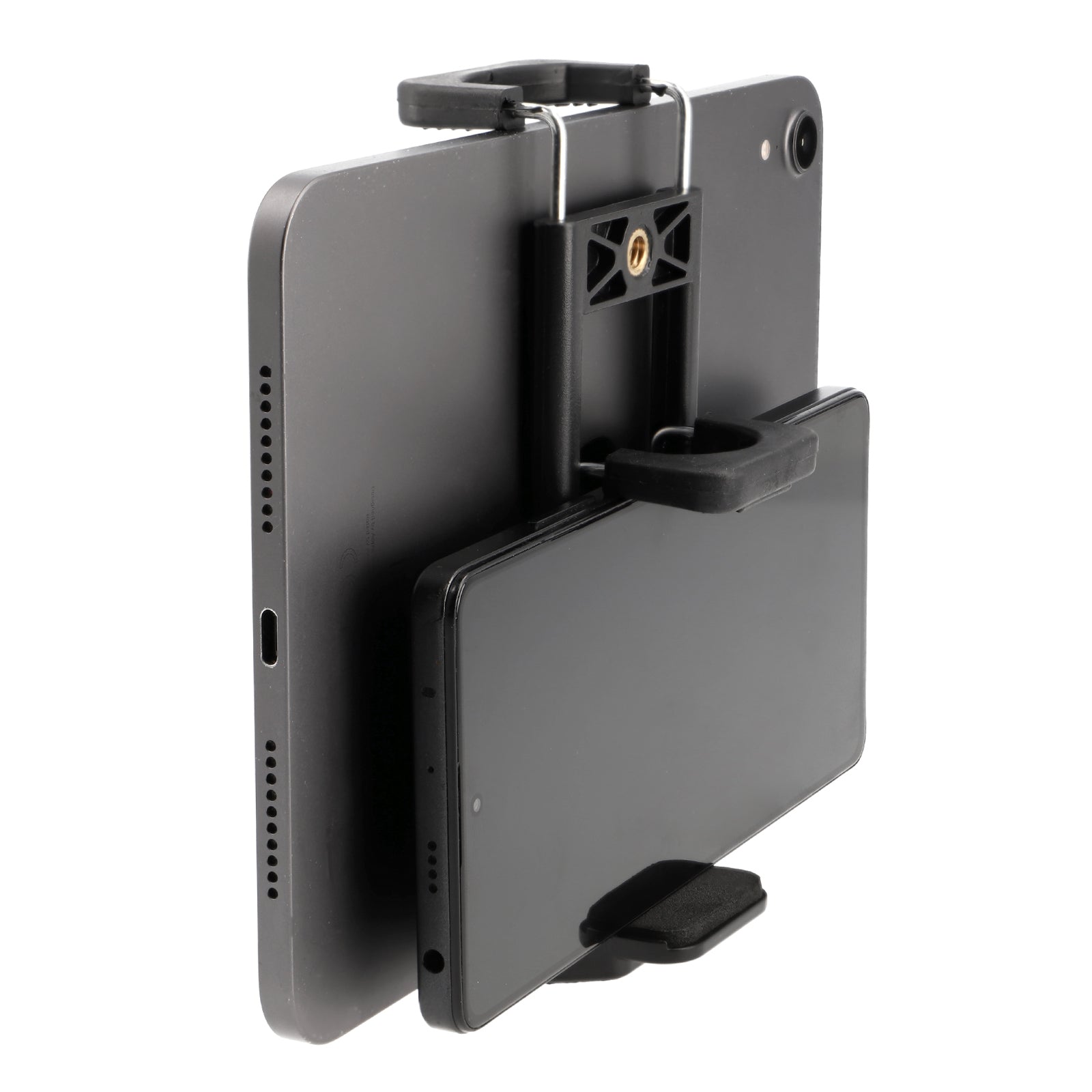 Doppelseitige Smartphone & Tablet Halterung 1/4 Zoll Universal Stativhalter für Hochformat & Querformat