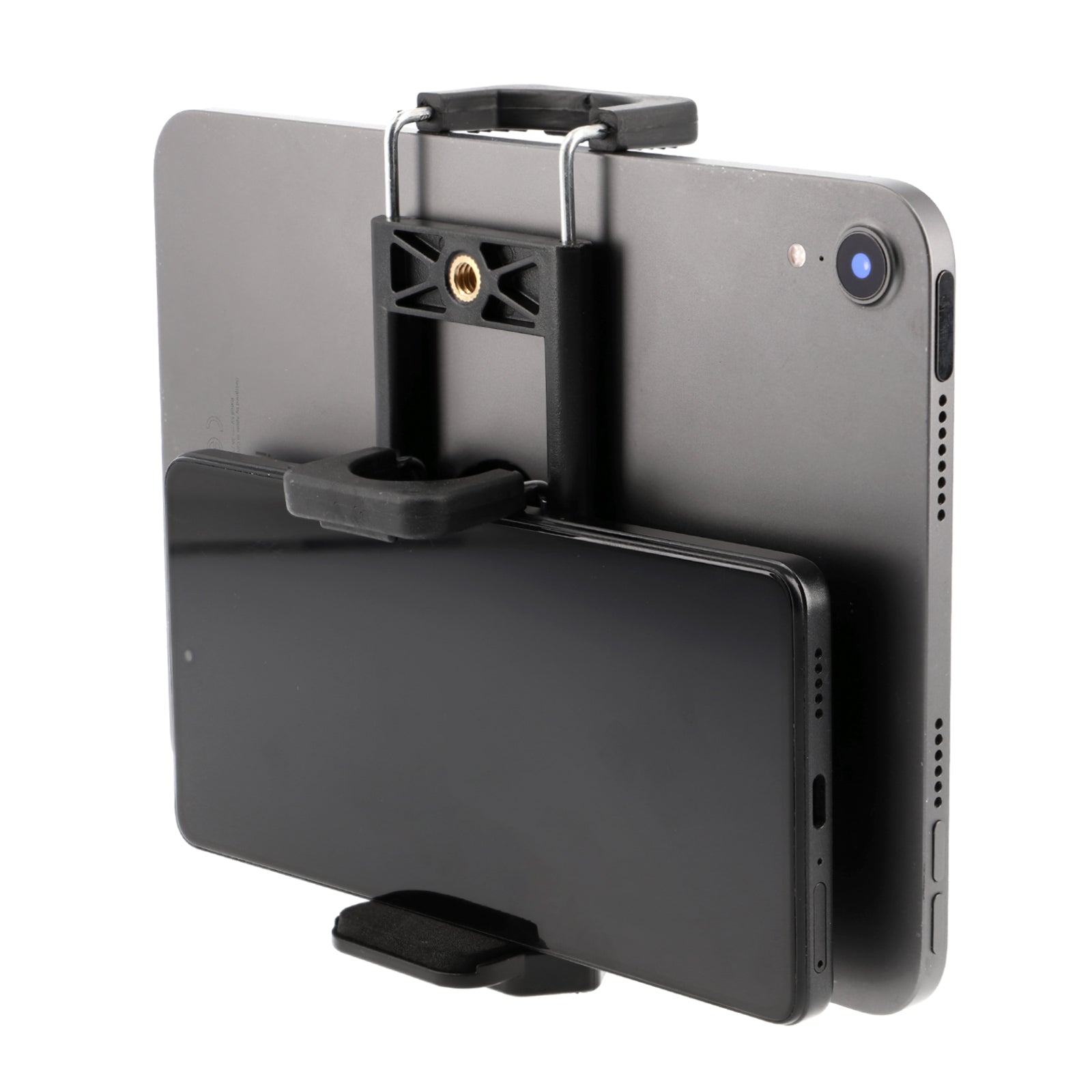 Doppelseitige Smartphone & Tablet Halterung 1/4 Zoll Universal Stativhalter für Hochformat & Querformat