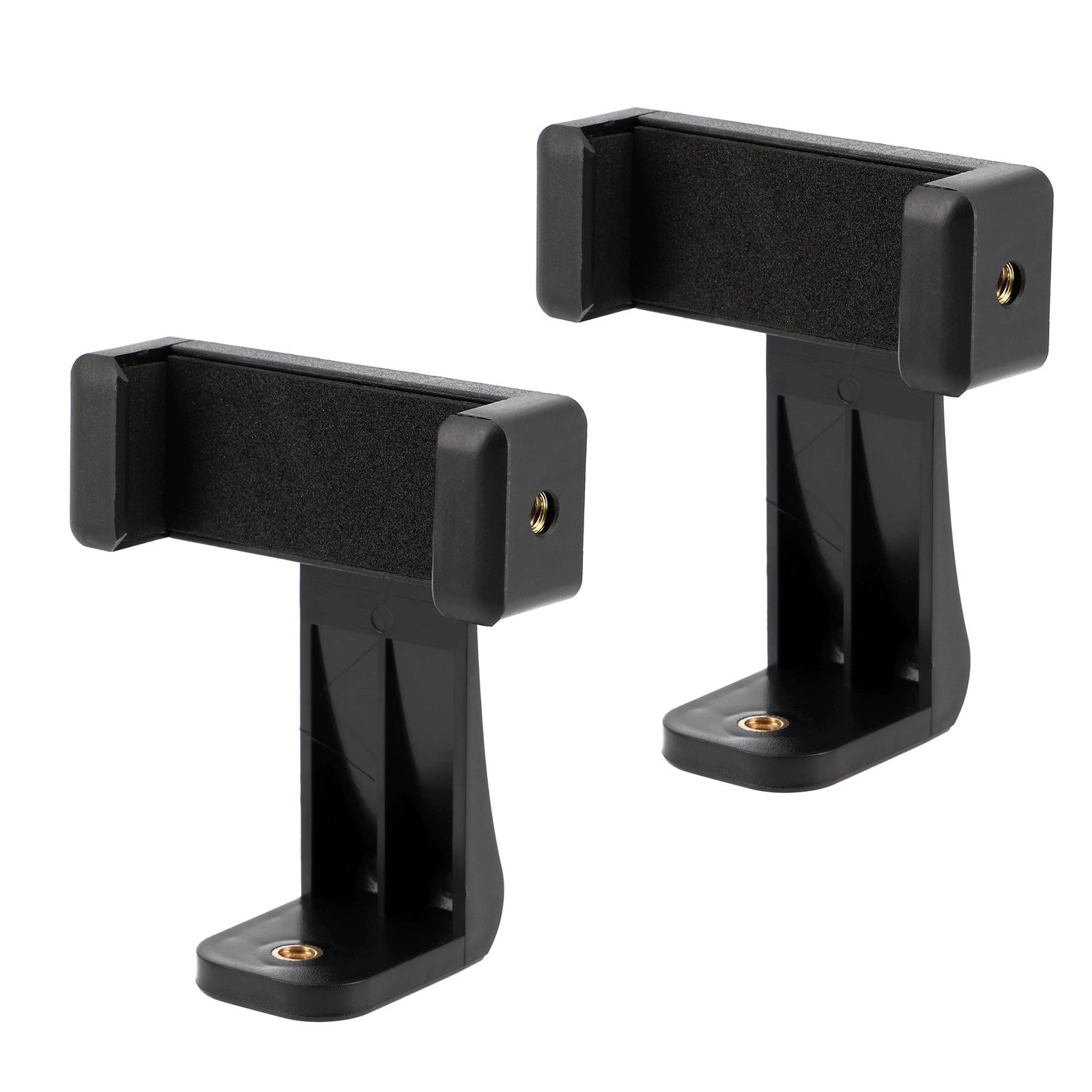 2er Set Universal Smartphone Halterung – Handy Stativadapter mit 1/4 Zoll, Blitzschuh & Schraubklemme für Vlogging, Streaming & Fotografie