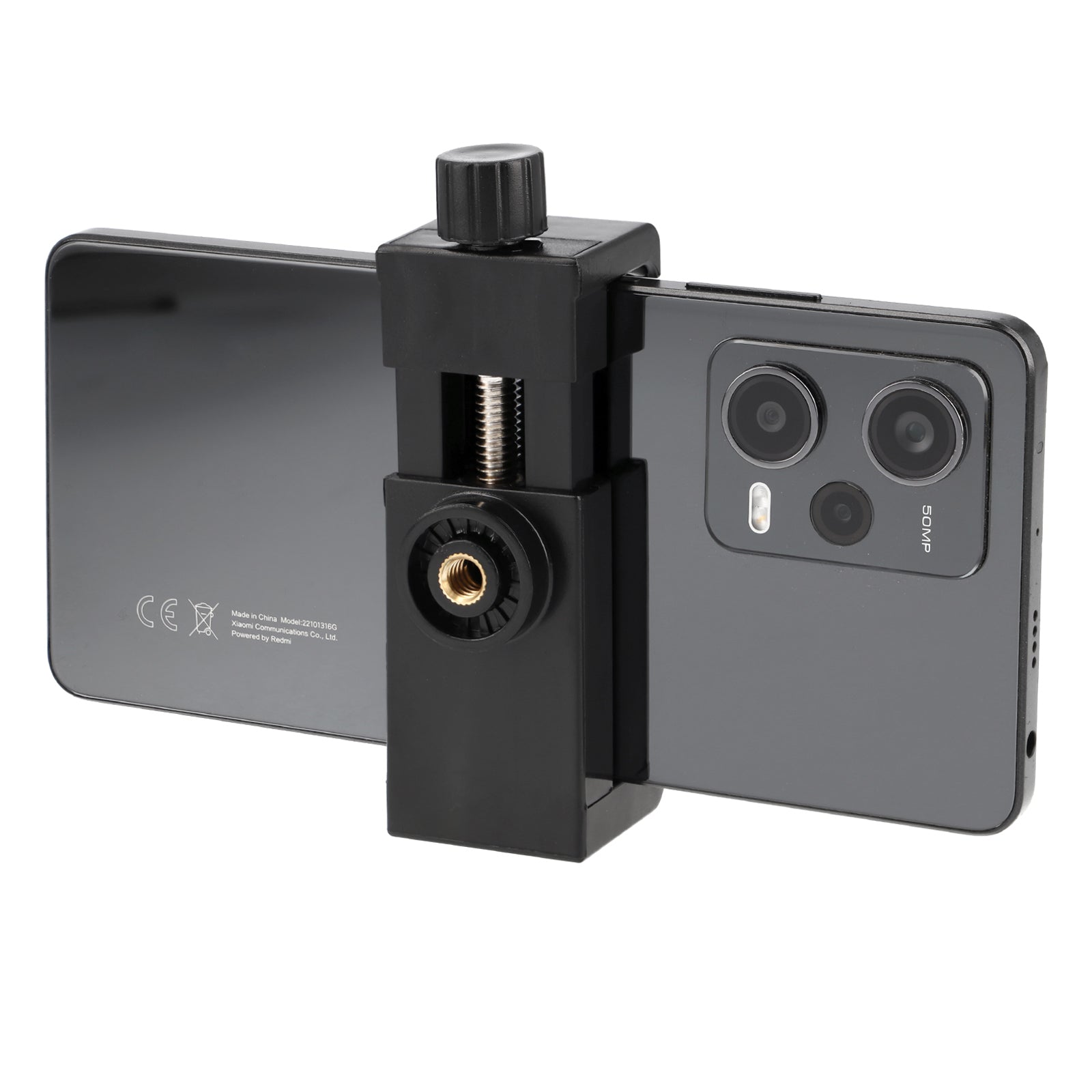 Verstellbare Smartphone Halterung Schraubklemme 1/4 Zoll Universal Handy Stativadapter Hochformat & Querformat 55–105mm