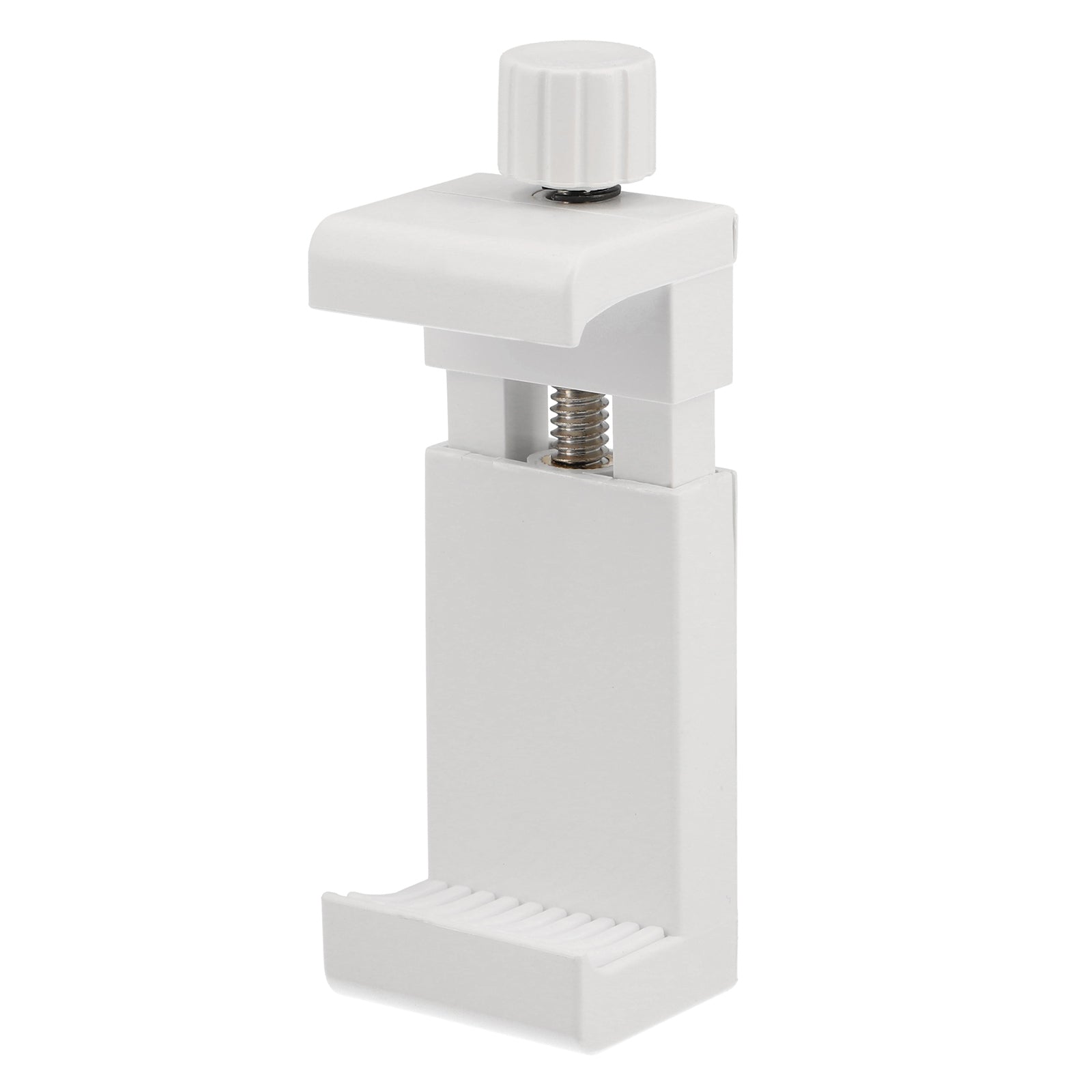 Universal Smartphone Halterung für Stativ & Selfie-Stick 1/4 Zoll verstellbar 55-105mm Hoch- & Querformat Weiß