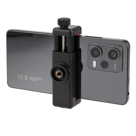 Universal Smartphone Halterung für Stativ & Selfie-Stick 1/4 Zoll verstellbar 55-90mm Hoch- & Querformat