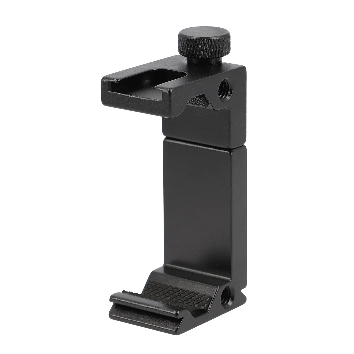 Metall Smartphone Halter Blitzschuh & 1/4 Zoll Robuster Handy Stativadapter für Mikrofon, LED-Licht & Vlogging
