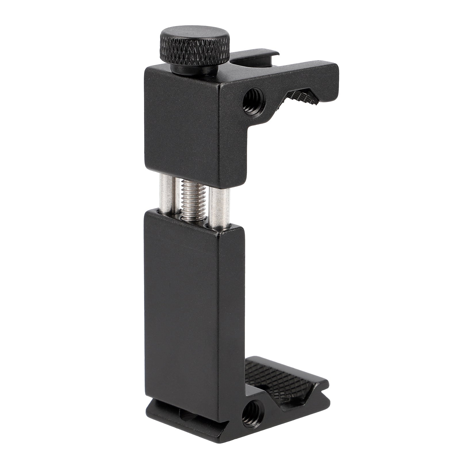 Metall Smartphone Halter Blitzschuh & 1/4 Zoll Robuster Handy Stativadapter für Mikrofon, LED-Licht & Vlogging