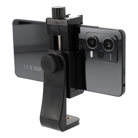 Universal Smartphone Halterung mit Blitzschuh & Stativgewinde - Handyhalter für Tripod, Ringlicht & Vlogging