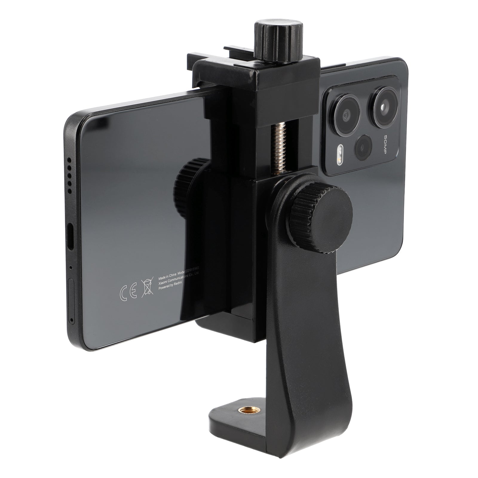 Universal Smartphone Halterung mit Blitzschuh & Stativgewinde - Handyhalter für Tripod, Ringlicht & Vlogging