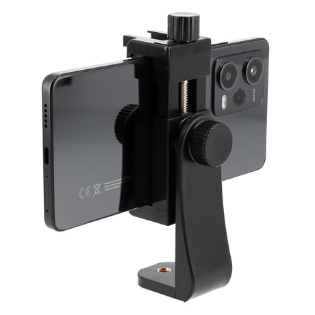 Universal Smartphone Halterung mit Blitzschuh & Stativgewinde - Handyhalter für Tripod, Ringlicht & Vlogging
