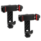 2er Set Universal Smartphone Halterung – Handy Stativadapter mit 1/4 Zoll, Blitzschuh & Schraubklemme für Vlogging, Streaming & Fotografie