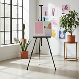Aluminium Staffelei mit Teleskopbeinen Höhenverstellbar ideal für Kunstbedarf & Werbeaufsteller