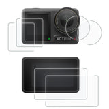 Display- & Objektiv-Schutzglas für DJI Osmo Action 3, Action 4 – 9H gehärtetes Glas, Komplettschutz-Set - 2er Pack