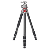 JUSINO Leichtes Karbon Fotostativ mit Kugelkopf Stativ bis 138cm 12kg AF-254C FGS-36