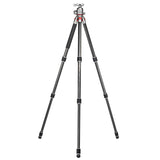 JUSINO Leichtes Karbon Fotostativ mit Kugelkopf Stativ bis 138cm 12kg AF-254C FGS-36