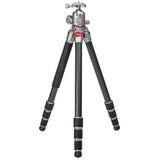 JUSINO Leichtes Karbon Fotostativ mit Kugelkopf Stativ bis 130cm 15kg AF-284C FGS-36