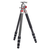 JUSINO Leichtes Karbon Fotostativ mit Kugelkopf Stativ bis 130cm 15kg AF-284C FGS-36