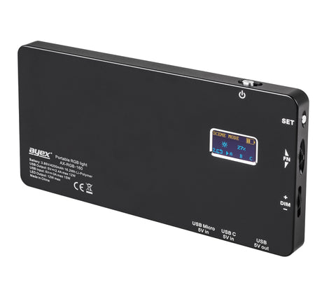 Tragbares LED Videolicht USB CRI 95 & 360° Vollfarbe 9 Lichtszenarios 2500K-8500k 160 LED-Perlen dimmbar für perfekte Ausleuchtung