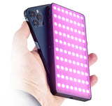 Tragbares LED Videolicht USB CRI 95 & 360° Vollfarbe 9 Lichtszenarios 2500K-8500k 160 LED-Perlen dimmbar für perfekte Ausleuchtung