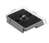 2 Stück Adapterplatte Schnellwechselplatte für Manfrotto RC2 System 200PL-14