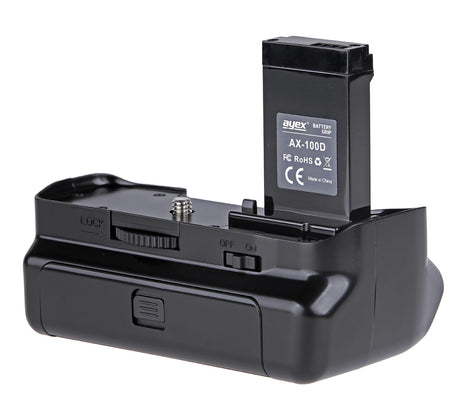 Batteriegriff Set für Canon EOS 100D + IR-Fernauslöser + 2x LP-E12 Akku + 1x USB Dual Ladegerät wie BG-100DH
