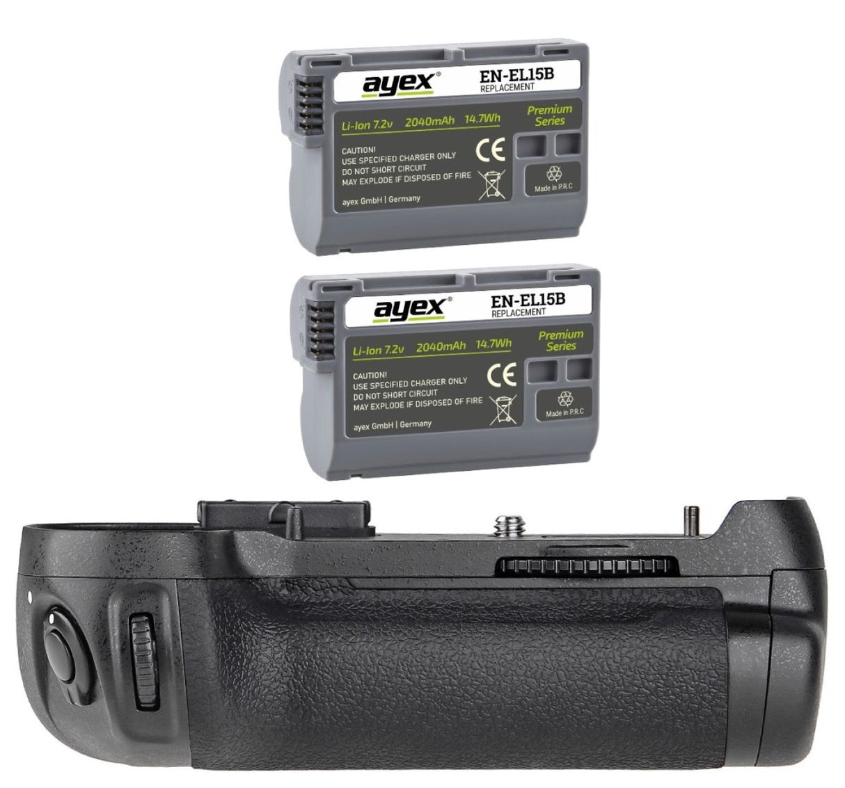Batteriegriff Set für Nikon D800 D810 wie MB-D12 + 2x EN-EL15B Akku