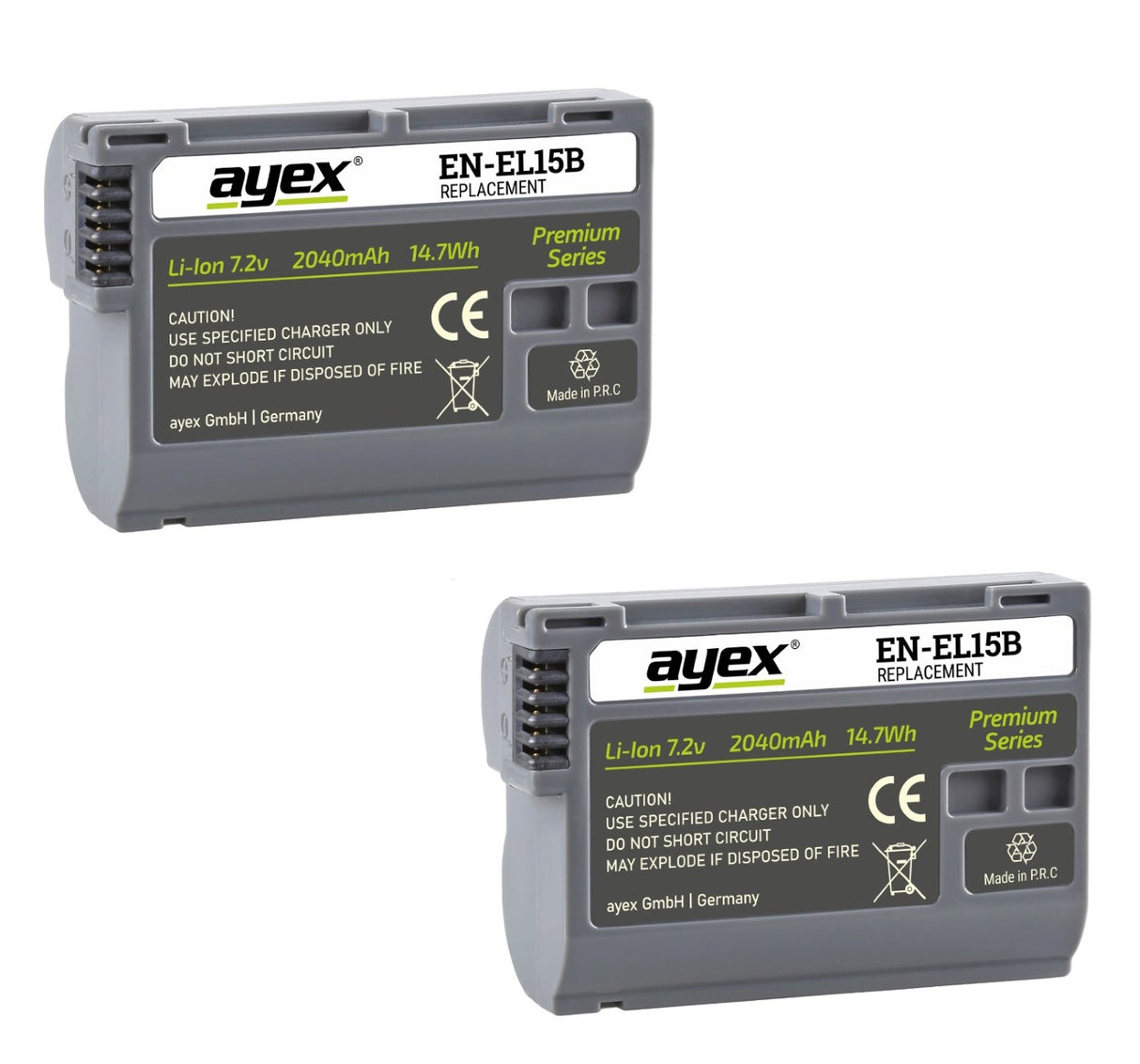 Batteriegriff Set für Nikon D800 D810 wie MB-D12 + 2x EN-EL15B Akku