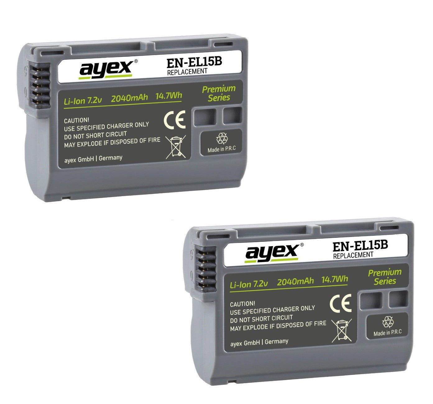 Batteriegriff Set für Nikon D850 wie MB-D18 + 2x EN-EL15B Akku + 1x USB Dual Ladegerät