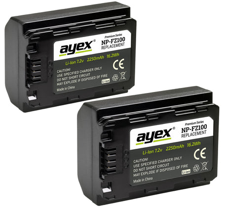 Meike Batteriegriff Set MK-A6600 Pro Batteriegriff und Fernauslöser für Sony A6600 + 2x ayex NP-FZ100 Akku