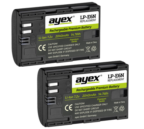 Batteriegriff Set für Canon EOS 90D 80D 70D + 2x LP-E6N Akku wie BG-E14