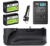Batteriegriff Set für Sony Alpha A6300 A6000 + 2x NP-FW50 Akku + 1x USB Dual Ladegerät