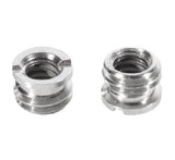 Gewindeadapter 2 Stück wandelt 1/4" Gewinde zu 3/8" Gewinde für Kamera & Stativ geeignet