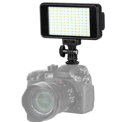 ayex LED light Videoleuchte mit 120 LEDs Inkl. Li-Ion Akku und Ladegerät