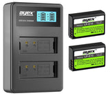 ayex Power Set mit 2x LP-E10 Akku + USB Dual-Ladegerät Für zB Canon EOS 1300D Rebel T3 Kiss X50