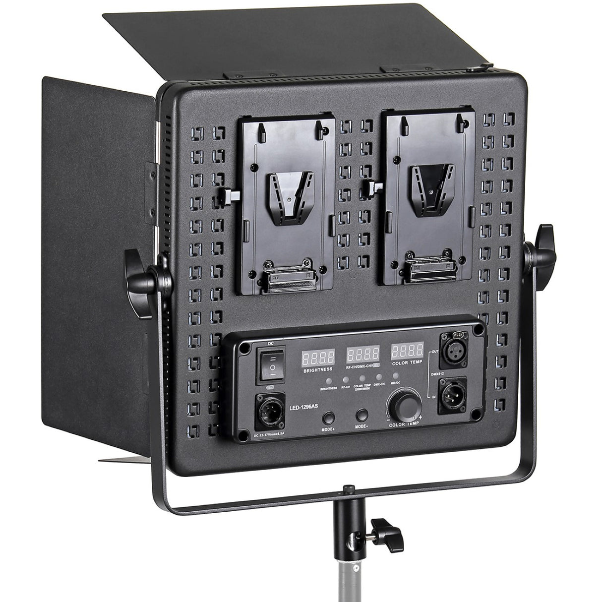 ayex Profi-Videoleuchte mit 1296 LEDs DMX kompatibel inklusive Funk-Fernbedienung