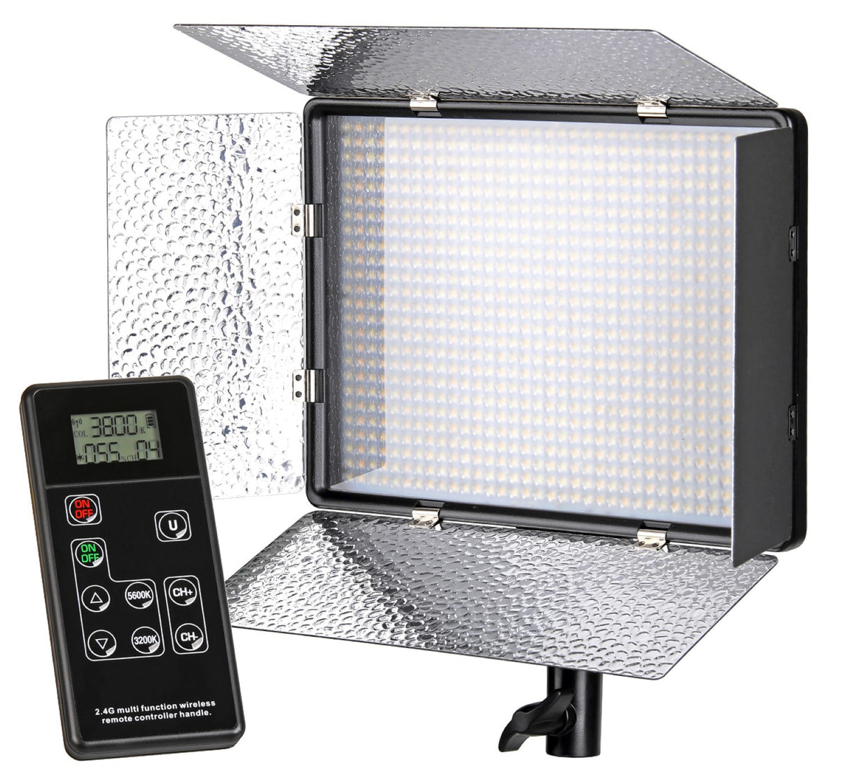 Profi Videoleuchte mit 900 LEDs 3200K-5600K inklusive Funk-Fernbedienung