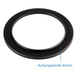 Step Up Ring 43mm-49mm Reduzierring Adapterring Universal passend