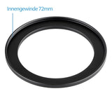Step Up Ring 55mm-72mm Reduzierring Adapterring Universal passend