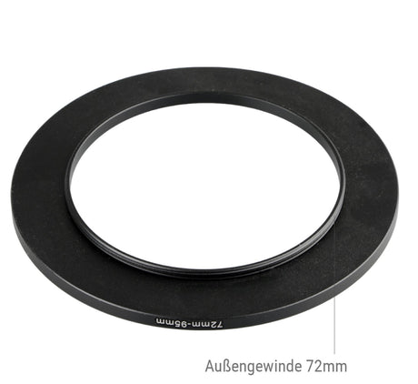 Step Up Ring 72mm-95mm Reduzierring Adapterring Universal passend