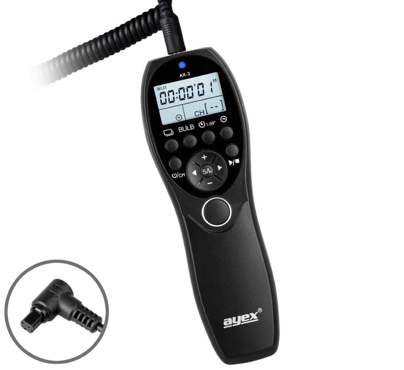 Timer-Fernauslöser AX-3 N3 Canon EOS R5 7D 7DII 6D 6D Mark II 50D 5DII 5DIII 5D Intervallauslöser Timelapse Bulb Serienaufnahme