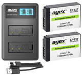 ayex Power Set mit 2x LP-E17 Akku + 1x USB Dual Ladegerät für Canon EOS 800D 760D 200D 77D M6
