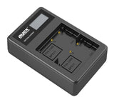 USB Dual Ladegerät für Canon BP-511A Akkus beleuchtetes Display Ladestandanzeige