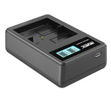 USB Dual Ladegerät für Canon BP-511A Akkus beleuchtetes Display Ladestandanzeige